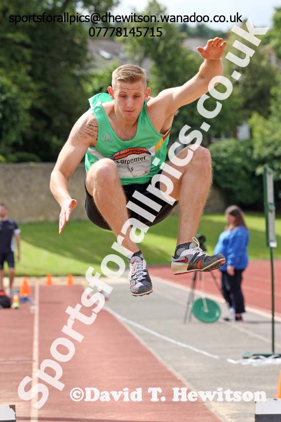 Senior mens long jump, EAP International Combined Events, Hexham Northumberland. Photo: David T. Hewitson/Sports for All Pics